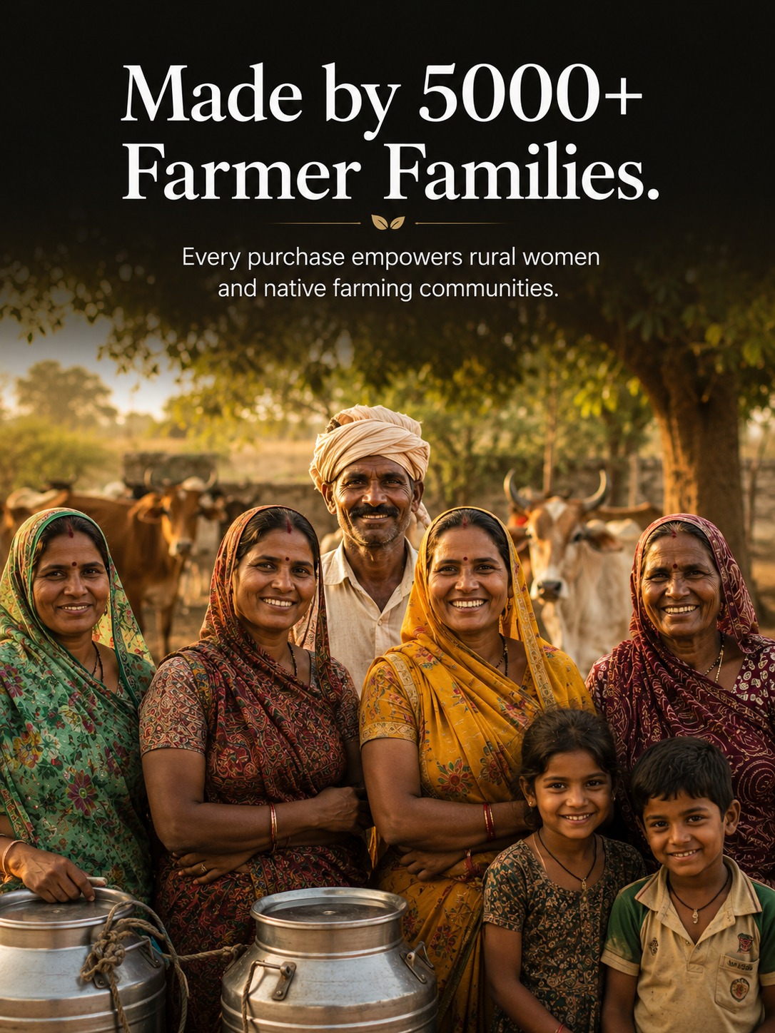 Made by 5000+ Farmer Families — Every purchase empowers rural women and native farming communities